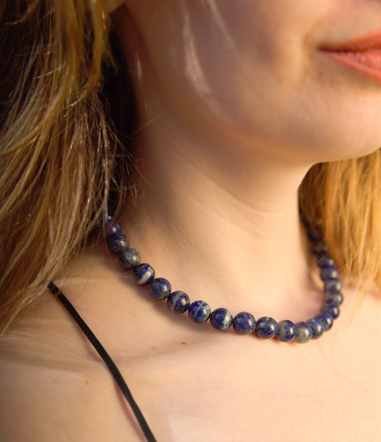 Lapis Lazuli Choker With Gold-Filled Clasp