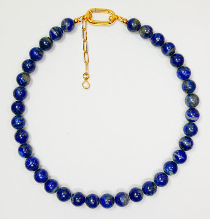 Lapis Lazuli Choker With Gold-Filled Clasp