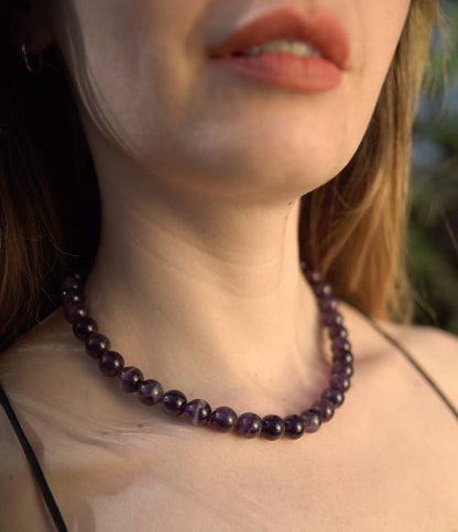Amethyst Choker With Gold-Filled Clasp